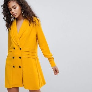 asos design tall tux mini dress with pleat detail